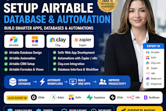 setup airtable database softr webapp n8n budibase crm clay workflow automation