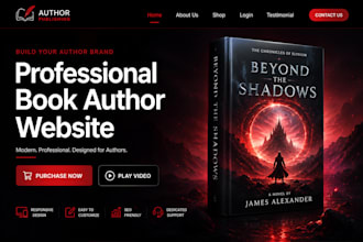 design a modern squarespace website for authors, writers and personal brands