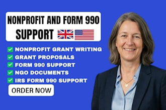write nonprofit grant proposals ngo documents and form 990 support