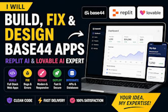 build base44 app, base44 bug fixing, replit ai, bolt, lovable ai developer