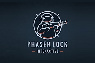 design awesome phaser lock interactive logo