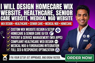 design homecare wix website healthcare senior care website medical ngo website