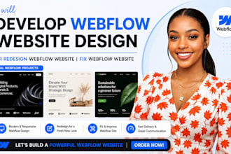 develop webflow website design or redesign webflow website fix webflow website