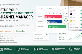 setup your hostaway or ownerrez channel manager and sync all otas