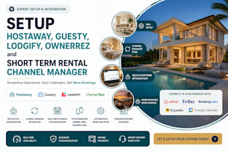 setup hostaway, guesty, lodgify, ownerrez and short term rental channel manager