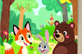 children book cover design for kids