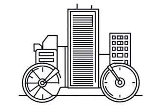 make vector line art or simple illustration