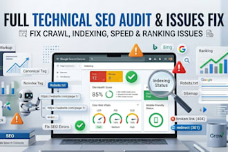fix robots txt, sitemap and technical SEO indexing issues