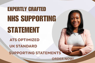 write nhs supporting statement, ats healthcare cv, resume and cover letter