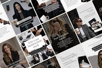 design modern instagram carousel posts for wedding planners and decorators