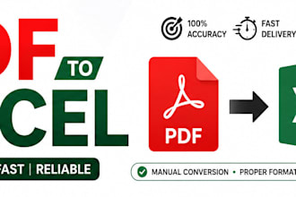 manually convert PDF to excel accurately