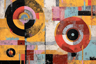 create abstract geometric digital art