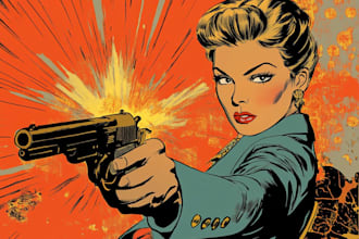 comic book illustration with comic book illustrator