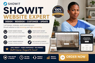 build redesign showit website update SEO handle showit customization template