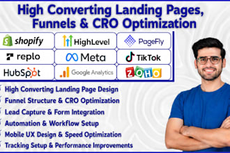 build high converting landing page shopify ghl funnel cro optimization mobile UX