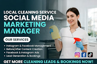 be your local cleaning service social media marketing manager with facebook ads
