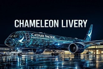 create msfs 2020 and 2024 virtual airline livery for microsoft flight simulator