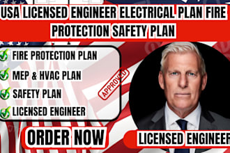 usa licensed engineer, fire protection plan, safety plan pe stamp ny, tx ca, mi