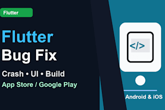 fix flutter bugs, crashes, UI errors, build and app store issues