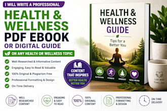create a professional health and wellness ebook or PDF guide
