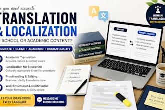 translate and localize school and academic content accurately
