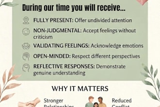 provide a dedicated, safe space for empathetic listening