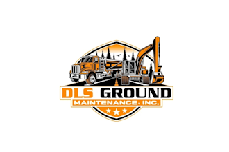 create beautiful excellent dump truck logo design with express deliver