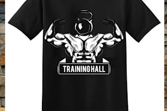 design modern gym fitness t shirt and streetwear design