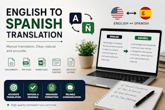 translate english to spanish documents manually
