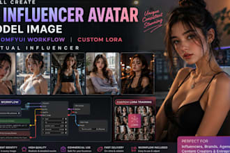 create ai influencer avatar model image comfyui workflow lora virtual influencer