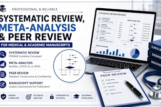 perform comprehensive systematic review and meta analysis for academic, medical