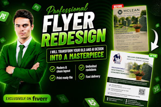 fix, improve, redesign ai generated flyer, one pager, price list, sale sheet