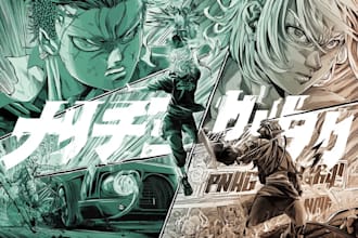 draw manga comic pages and graphic novel illustration