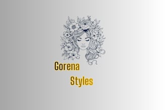 design an elegant minimalist floral and line art logo