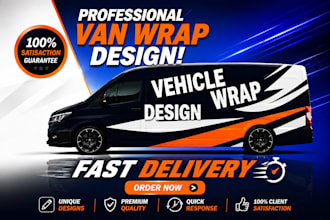 design professional car wrap, van wrap, and truck wrap