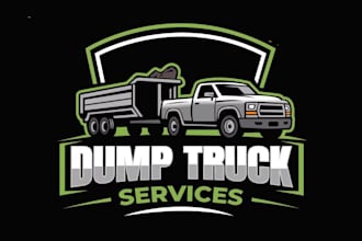 do dump truck and junk removal logo design for junk company