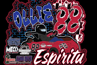 create unique racing car logo and t shirt design