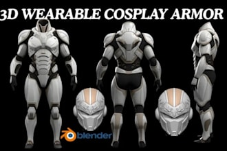 wearable 3d cosplay models, 3d anime armor cosplay armor design stl file 3dprint