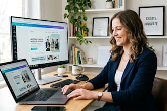design or redesign a modern canva or wix website for ugc portfolio or company