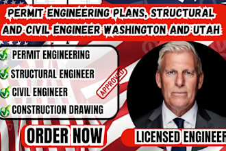 permit engineering plans, structural and civil engineer for washington and utah