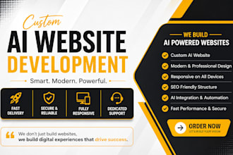 develop a custom ai website, ai saas, and ai software application