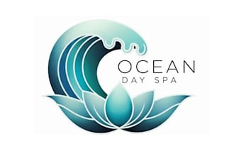 design super ocean day spa brand logo