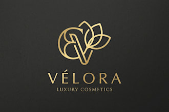 design a luxurious and modern cosmetics brand logo