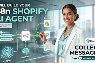 build a custom n8n shopify ai agent and automation workflows chatbot for italy