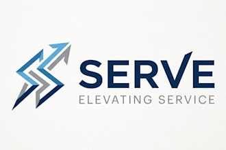 design a professional and modern serve logo for your brand