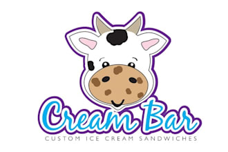 design premium food ice cream sandwich shop logo