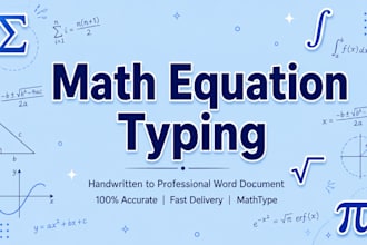 type mathequations, formulas, and worksheets in word