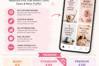 create professional pinterest marketing posts in canva