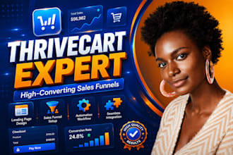 design a high converting thrivecart sales funnel or checkout page