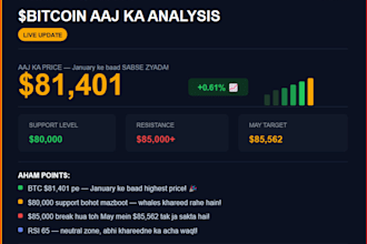 design crypto analysis cards and social media posts